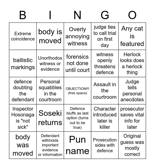 TGAAC Bingo Card