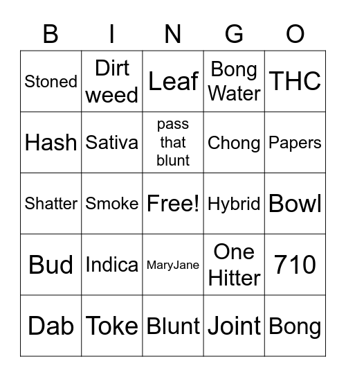 420-Bingo Card