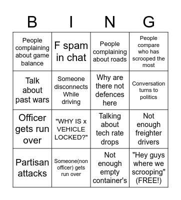 SCROOP MAFIA! Bingo Card