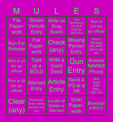 Busywork and Paperwork Bingo Card
