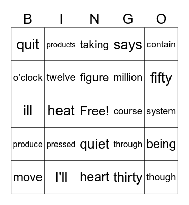D Deck 3 Bingo Card