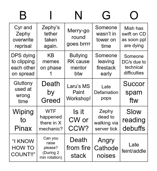 P4S Bingo Card