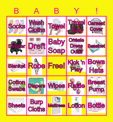 Enia's Baby Bingo Card