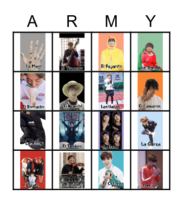 LOTERIA BTS Bingo Card