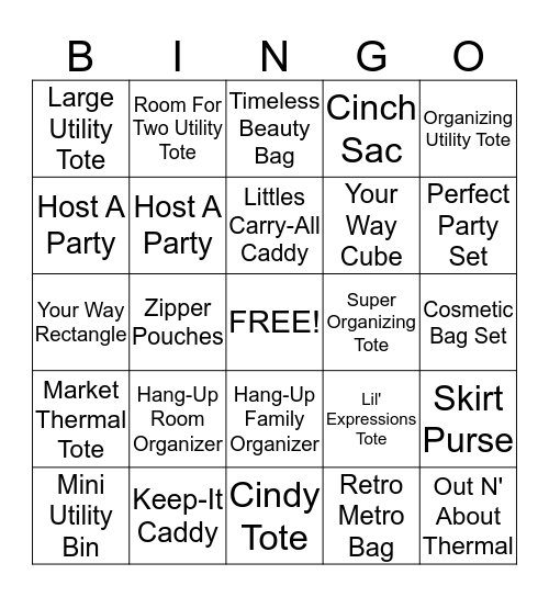THIRTY ONE-GO Bingo Card