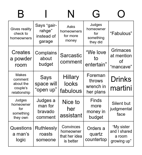 Hillary’s Truth Bingo Card
