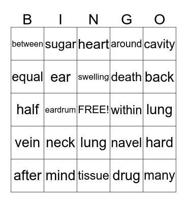 Rehab Careers Lesson 2 Bingo Card