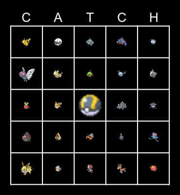 Pokemon Bingo Card