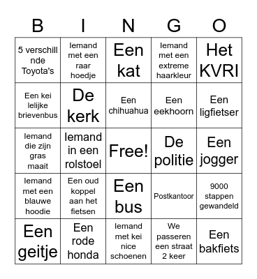 Titowandeling Bingo Card