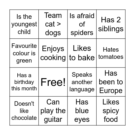 Bingo Card