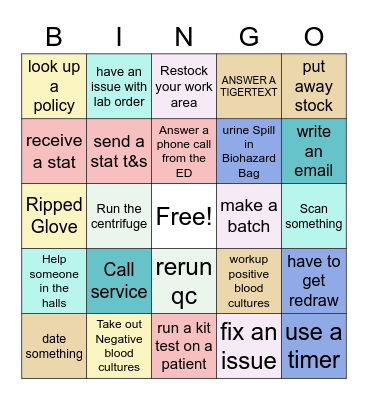 Lab Week 2022 BINGO! Bingo Card