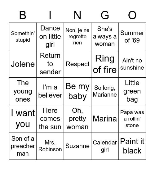 Vriendenweekend Bingo Card