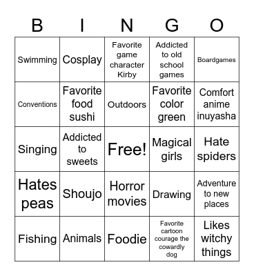 April's bingo Card