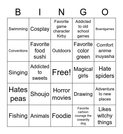 April's bingo Card