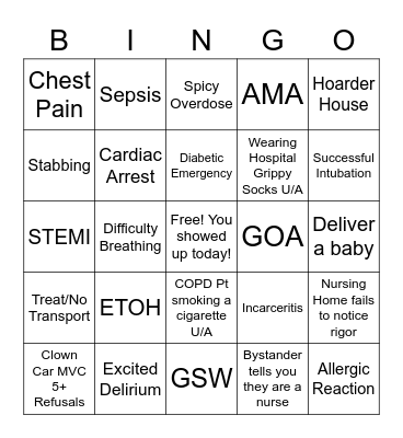 EMS BINGO :) Bingo Card