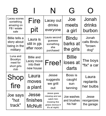 Commound Spring Bingo Card