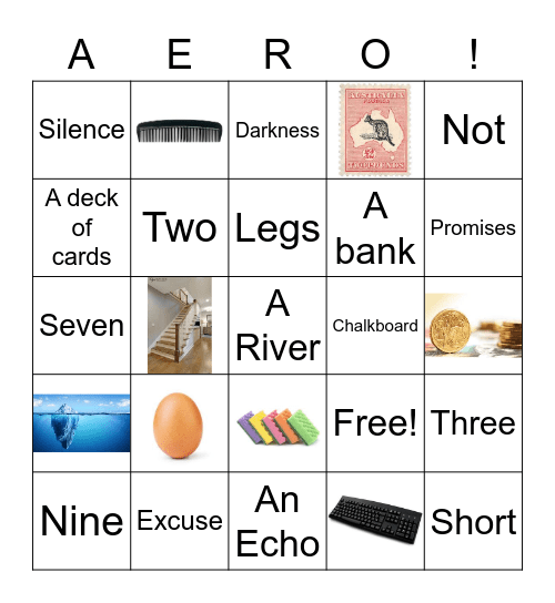 AE-Riddle-O Bing-O Bingo Card