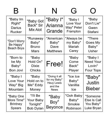 BABY SHOWER Bingo Card