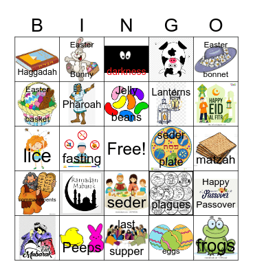 Spring Holidays & Traditions Bingo Card