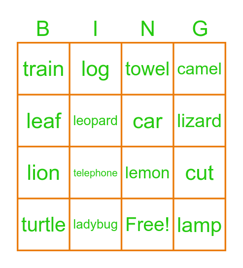 Bingo Time Bingo Card