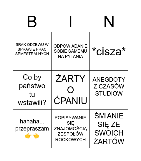 Buczyński BINGO Card