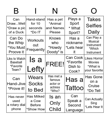 FITWIZE  BINGO Card