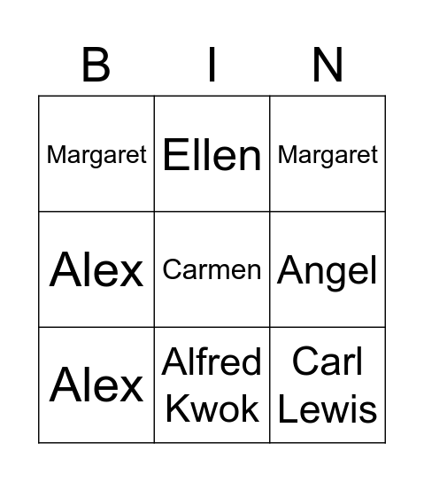 26th Energy LT Bingo Card