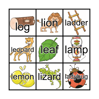 Phonics 2 - unit 3 Bingo Card