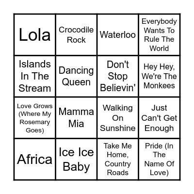 The Final Round Bingo Card