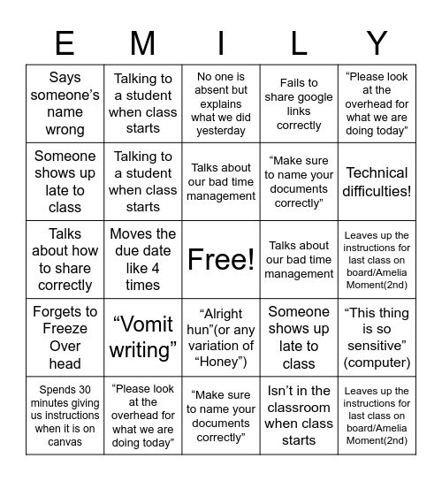 4/11-4/22 Adv. Comp Bingo Card