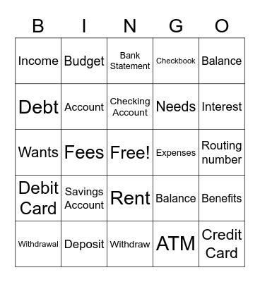 Budget Bingo Card