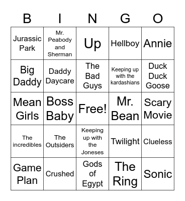 Eli - Movie Bingo Card