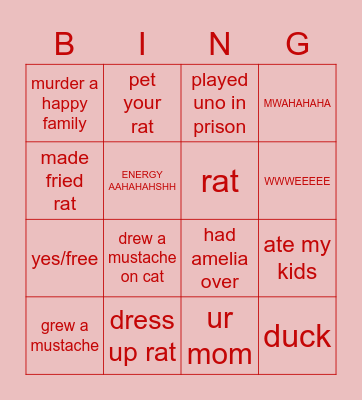 things i wish i could do/did over spring break Bingo Card