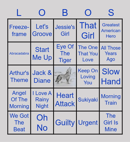 81/82 Top Music Hits Bingo Card