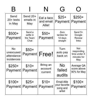 Cinco De Mayo Bingo Card