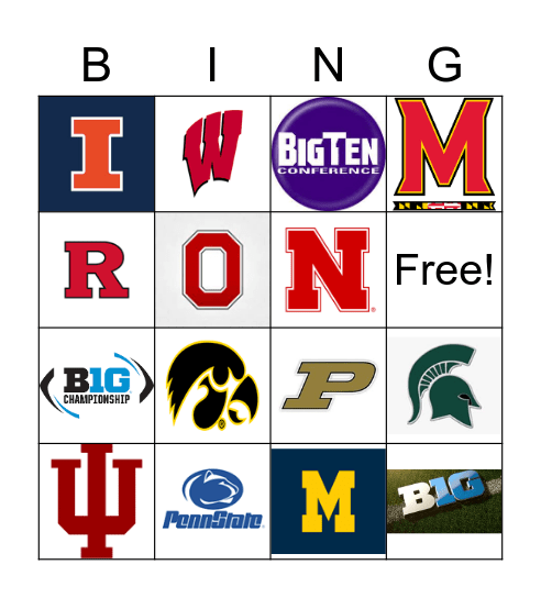 The Big Ten Bingo Card