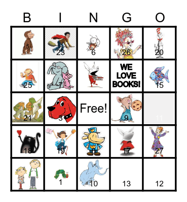 Book Character BINGO Card