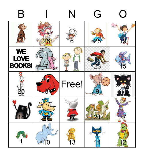 Book Character BINGO Card