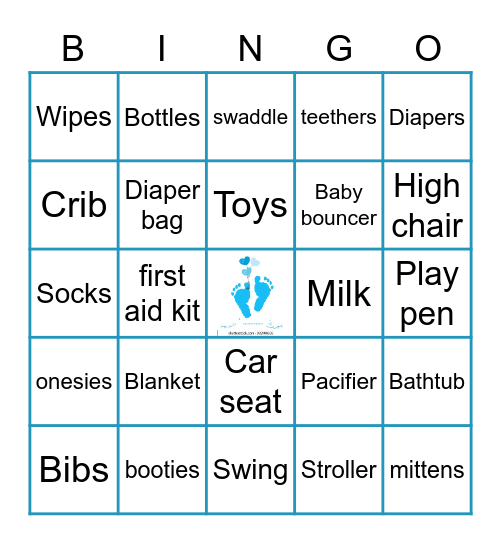 Baby Shower Bingo Card