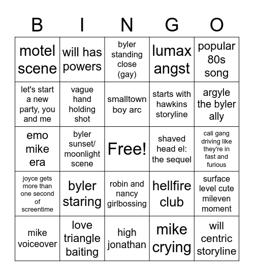 st4 trailer Bingo Card