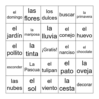 La Pascua Bingo Card