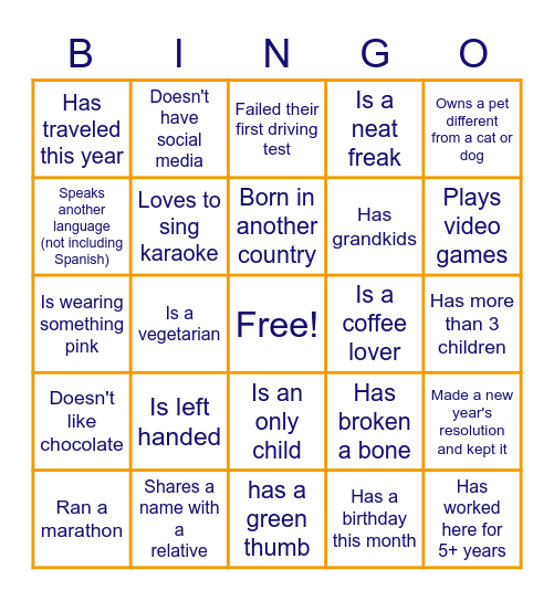 IZ Bureau Bingo Card