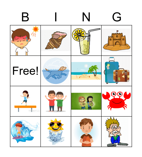 Beach Bingo Card