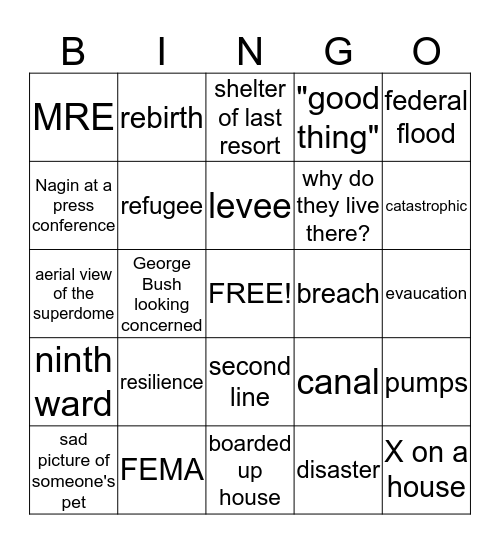 Katrina10 Bingo Card