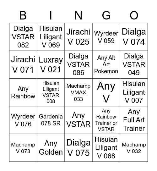 Sullys Abode Time Gazer Bingo Bango Bingo Card