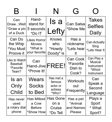 FITWIZE  BINGO Card
