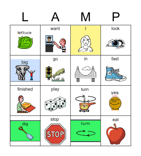 LAMP Words for Life Bingo Card