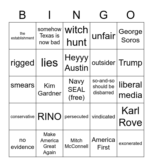 Greitens Interview Bullshit Bingo Card