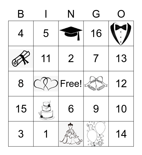 LIZ & DAVIS BINGO! Bingo Card