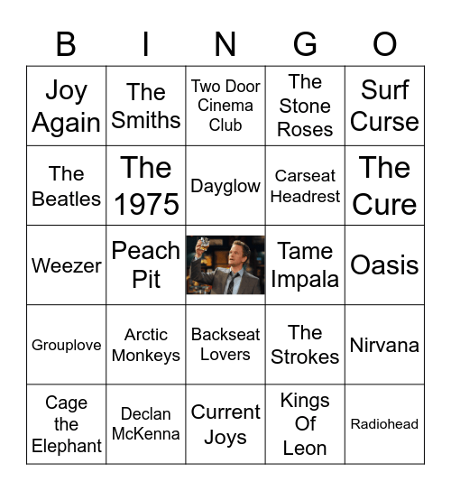 Male Manipulator Music Bingo Card